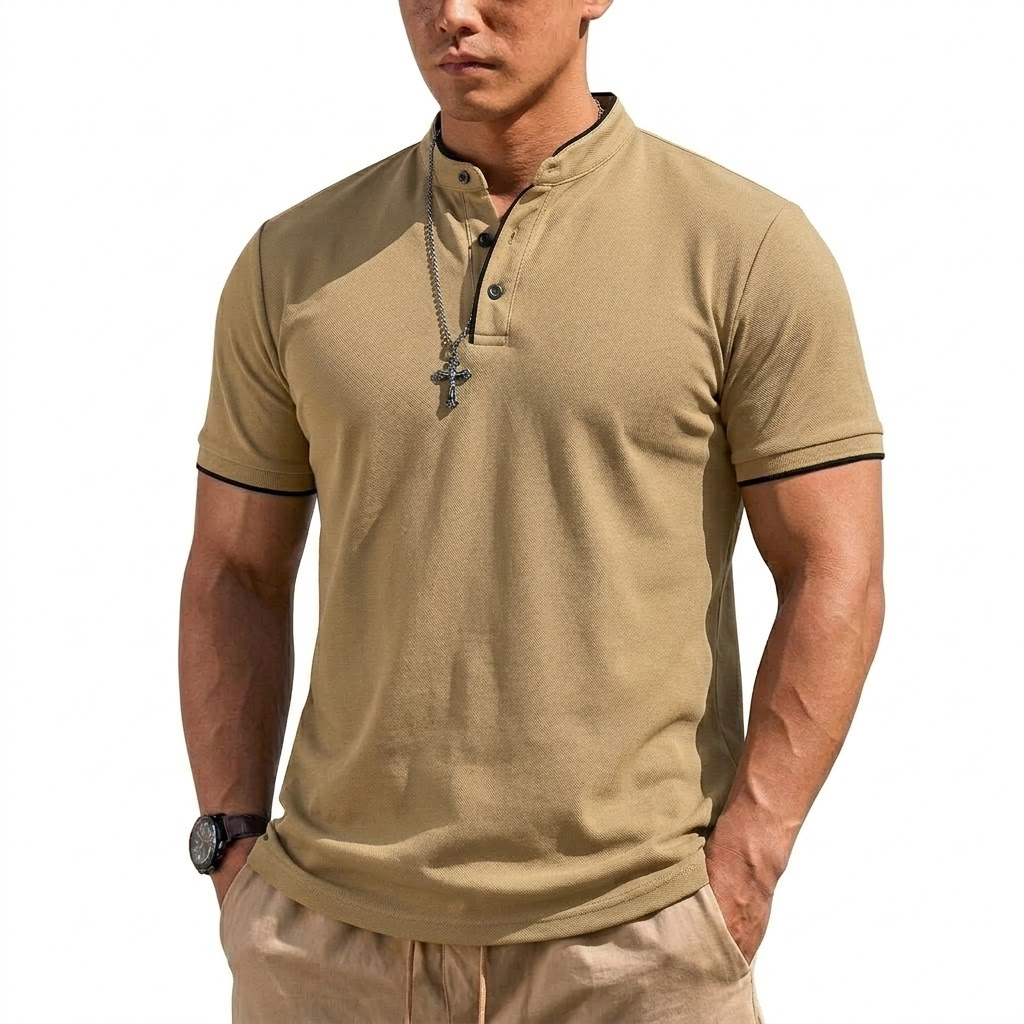 เสื้อเชิ้ตแขนสั้นทรงเฮนลีย์สำห - Summer Clothing Line บทวิจารณ์และราคา