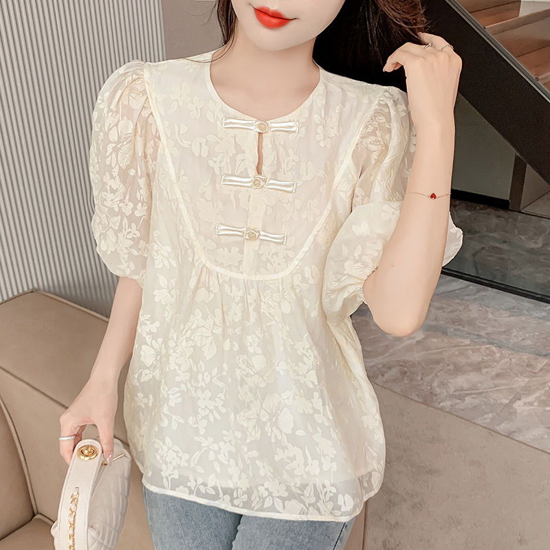 เสื้อยืดคอกลมผ้าโปร่งแขนสั้นทร - Summer Gauze Clothing บทวิจารณ์และราคา