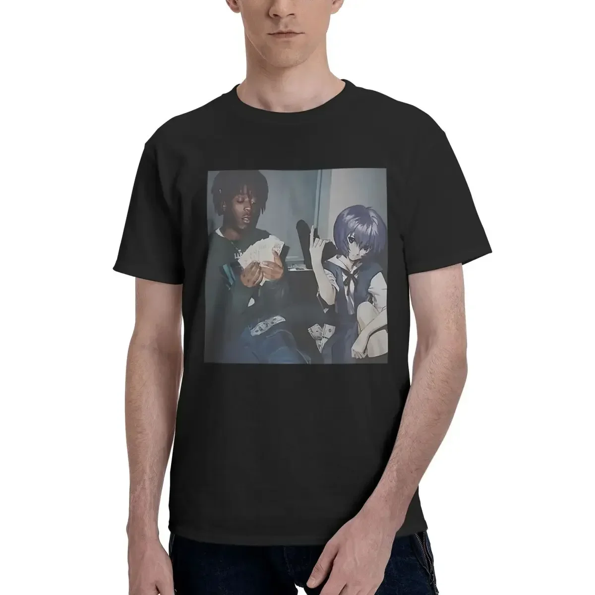 Rei Ayanami Thug Meme 100% Cot - Summer Clothing Deals บทวิจารณ์และราคา
