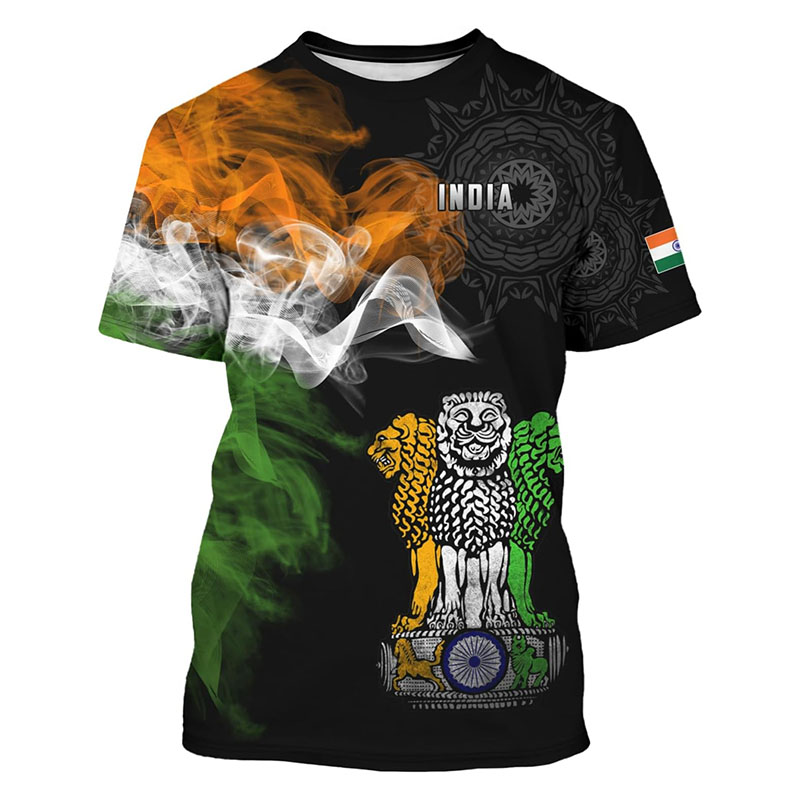 อินเดียธงพิมพ์เสื้อยืดเสื้อผ้า - Summer Clothing India บทวิจารณ์และราคา