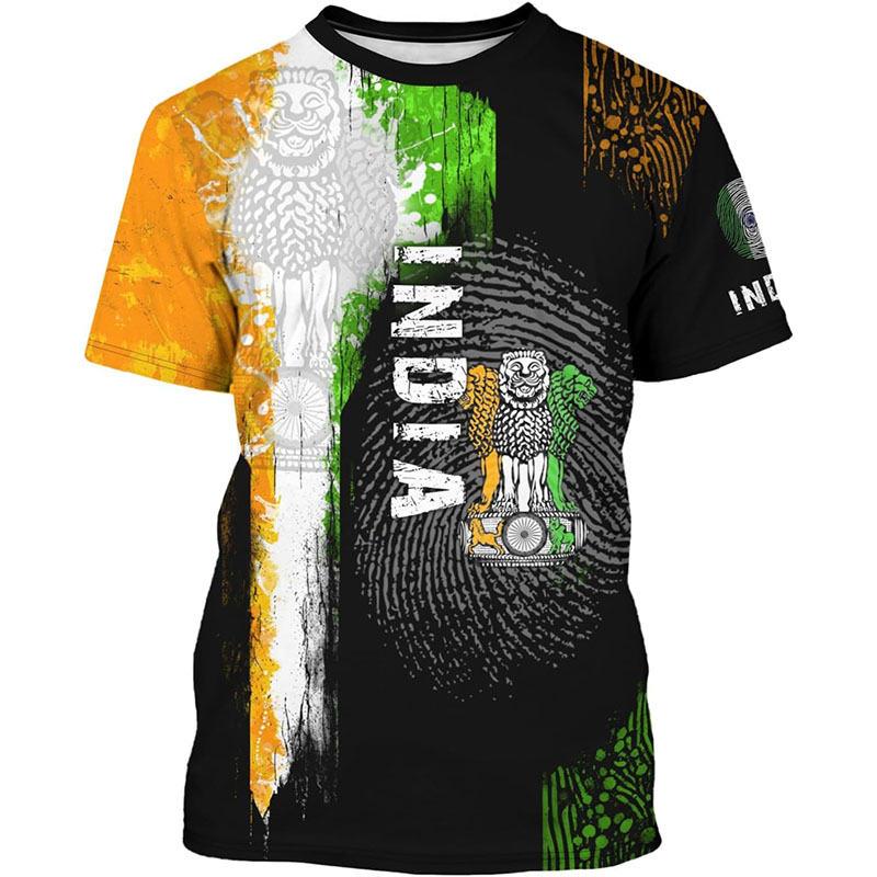อินเดียธงพิมพ์เสื้อยืดเสื้อผ้า - Summer Clothing India บทวิจารณ์และราคา