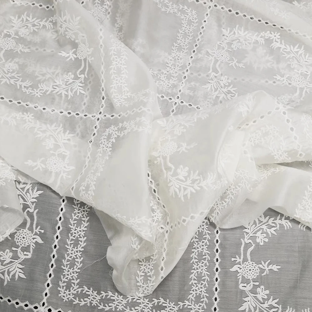 ผ้ากลวงปักลายดอกไม้สำหรับฤดูใบ - Summer Gauze Clothing บทวิจารณ์และราคา