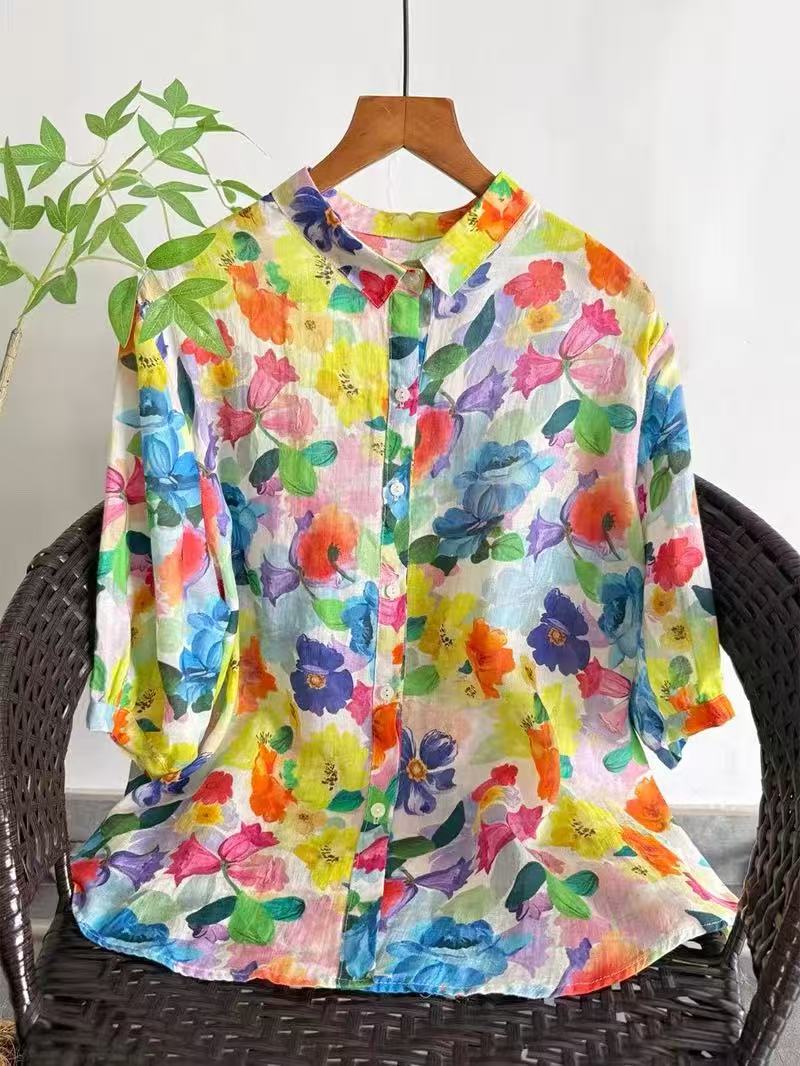 เสื้อเชิ้ตผ้ารามีพิมพ์ลายปี 20 - Summer Clothing In Japan บทวิจารณ์และราคา