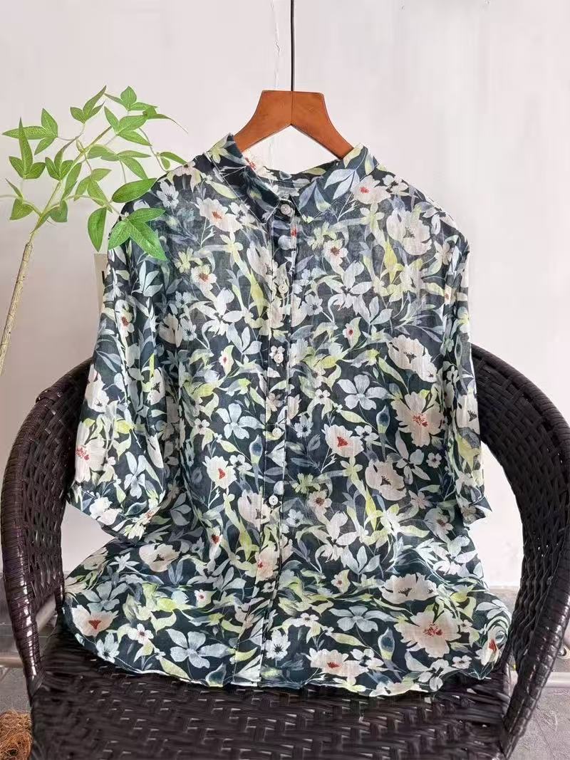 เสื้อเชิ้ตผ้ารามีพิมพ์ลายปี 20 - Summer Clothing In Japan บทวิจารณ์และราคา