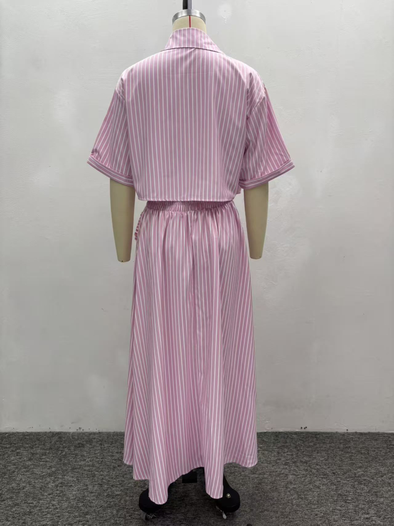 ชุดเดรสผู้หญิงลายทาง แขนสั้น ค - Summer Clothing For Older Women บทวิจารณ์และราคา