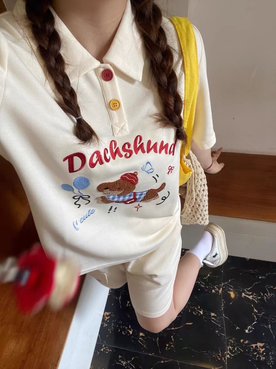 Kawaii เย็บปักถักร้อยสุนัขสไตล - Summer Clothing In Japan บทวิจารณ์และราคา