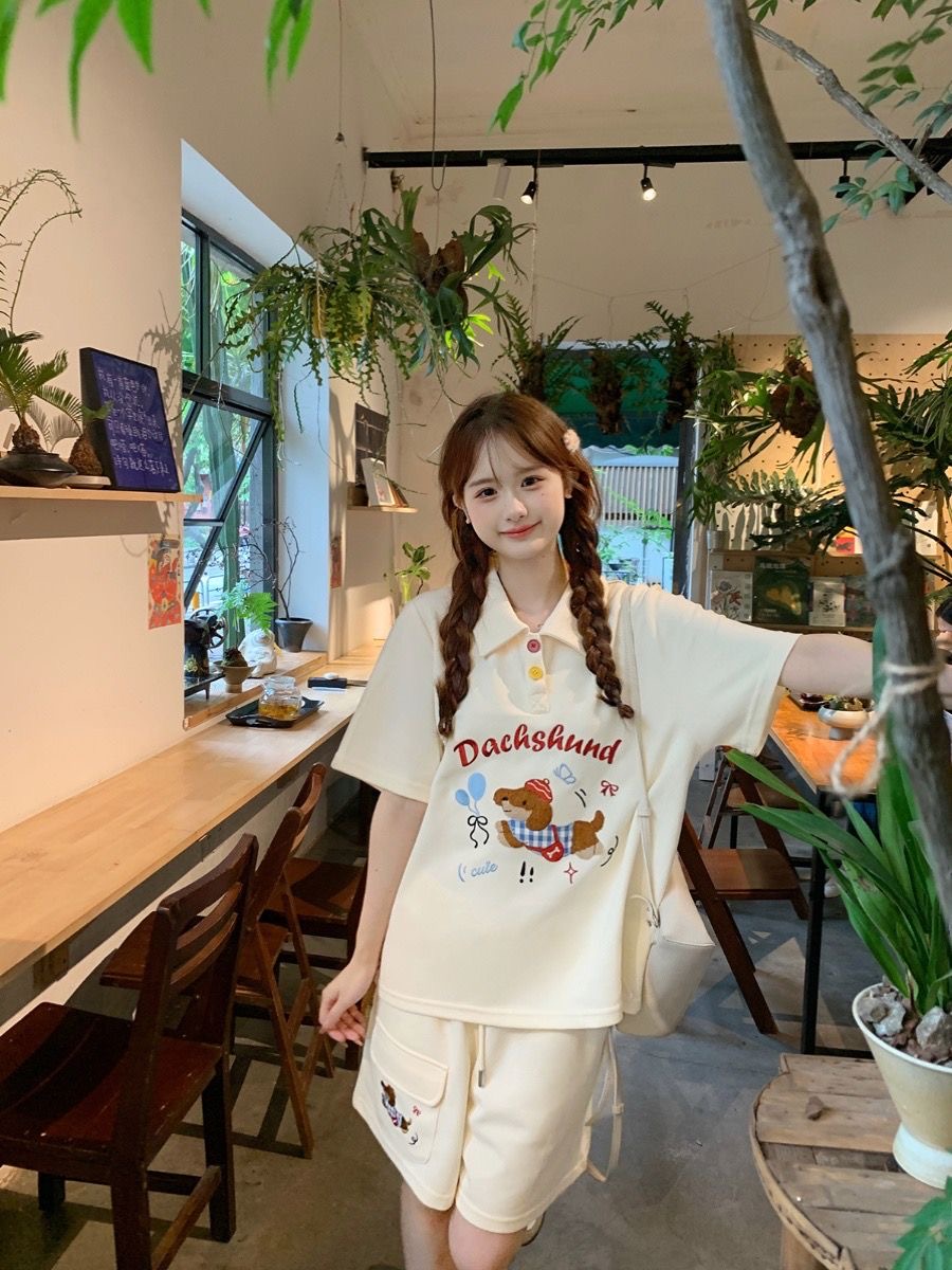 Kawaii เย็บปักถักร้อยสุนัขสไตล - Summer Clothing In Japan บทวิจารณ์และราคา